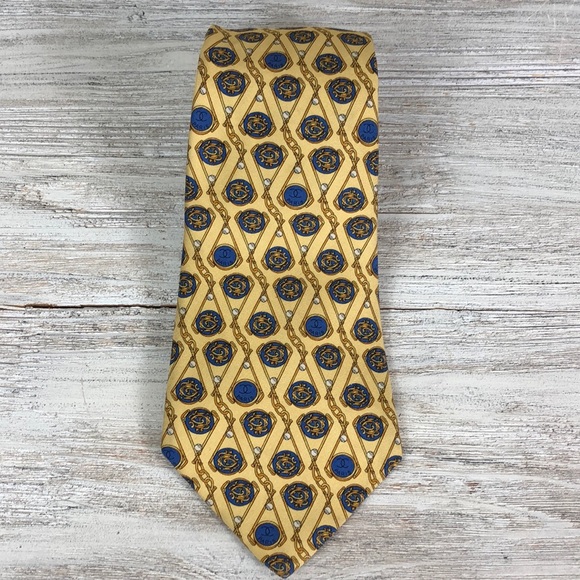 CHANEL | Accessories | Chanel Paris Gold Cc Tie Silk Tie Italy | Poshmark